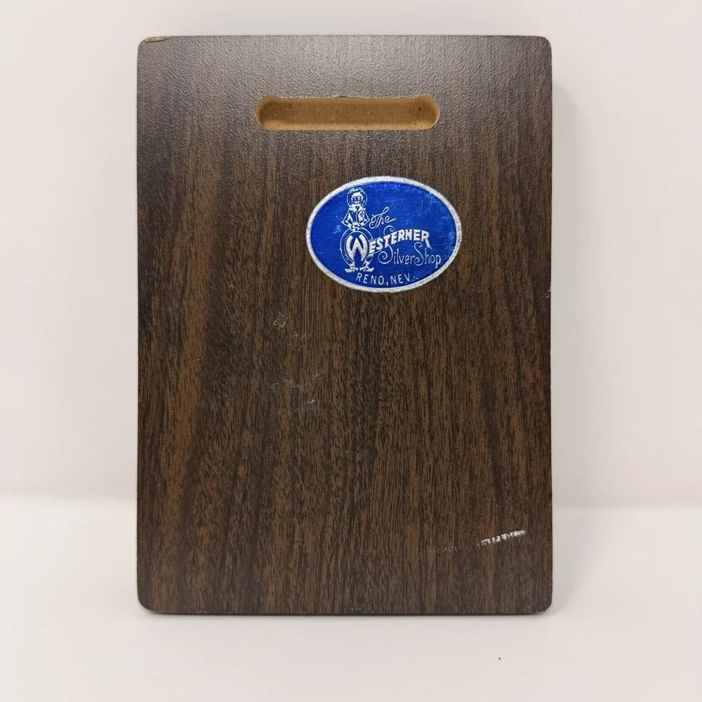Vintage‎ Westerner Silver Shop Engraved Quote Plaque Wood Metal 7